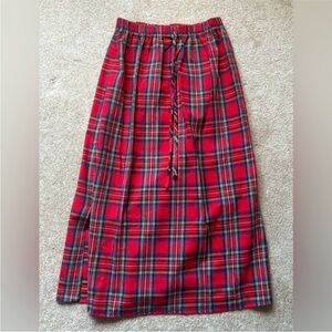 Bedford Flair Women’s Red Plaid Cotton Skirt Size M/P Vintage